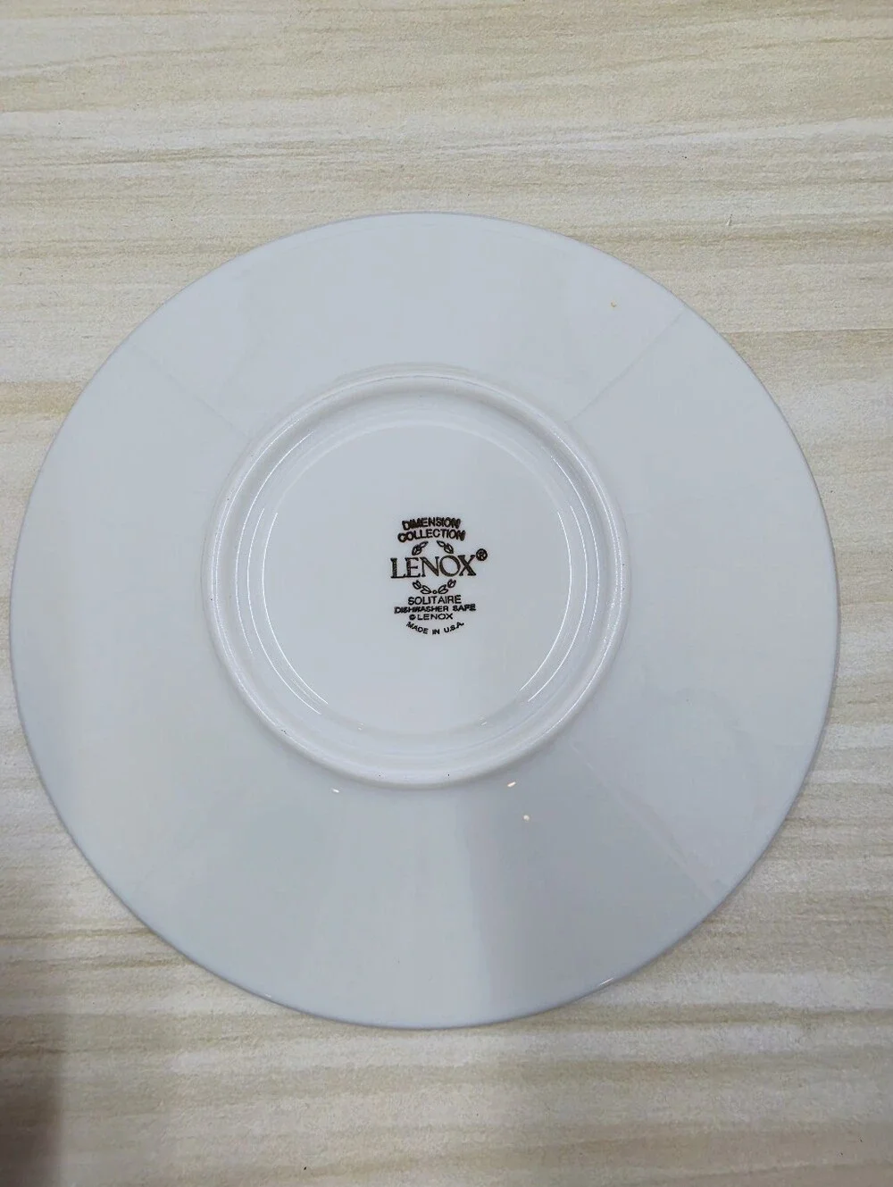 Lenox Solitaire Pattern Footed Cup & Saucer Set Platinum Rim Dimension Porcelain